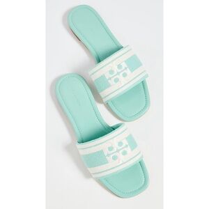 Tory Burch Logo Jacquard Slide Sandals Size 5